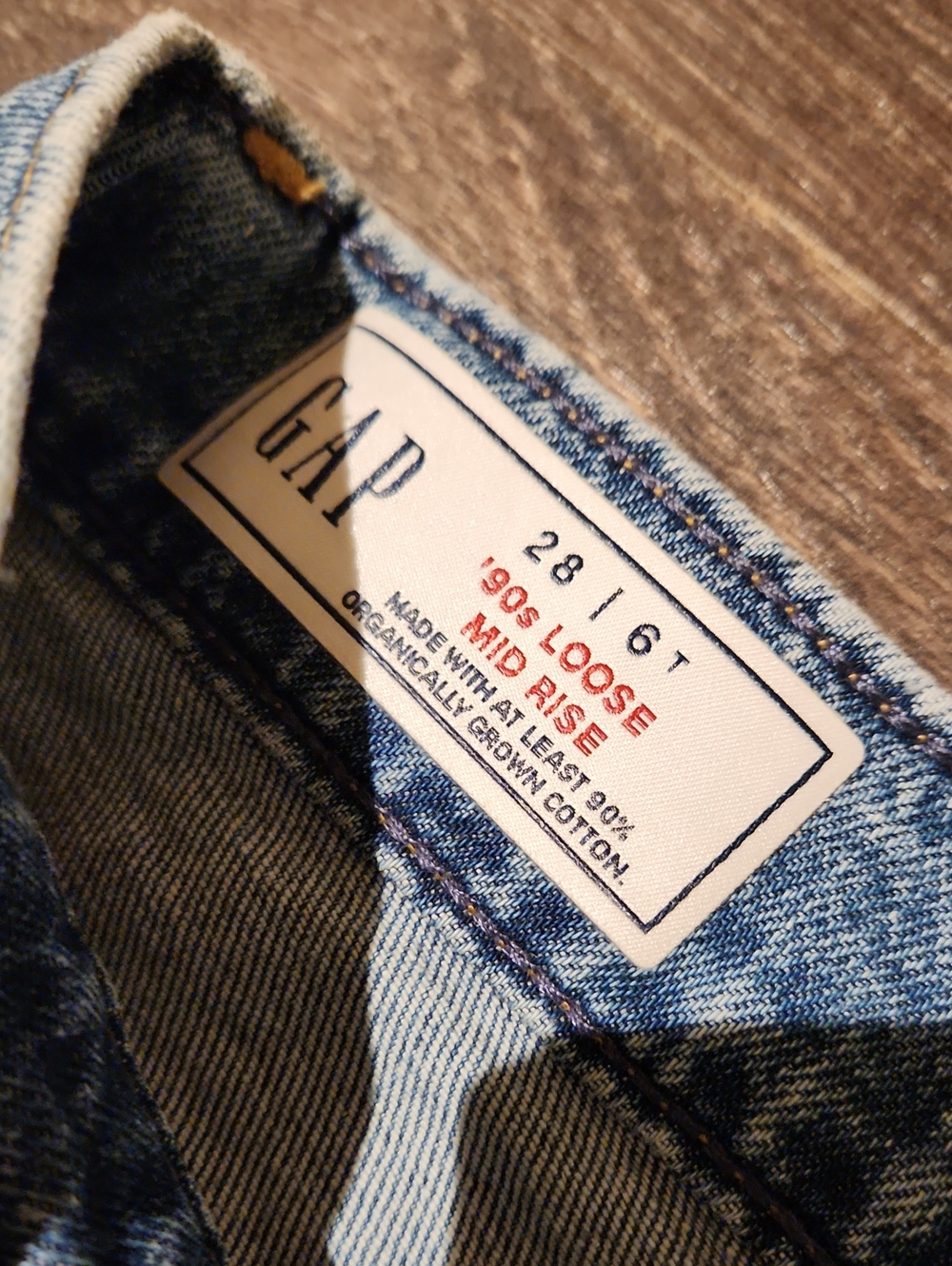 Women's Blue Straight-Leg Distressed Jeans - Picture 5 of 9